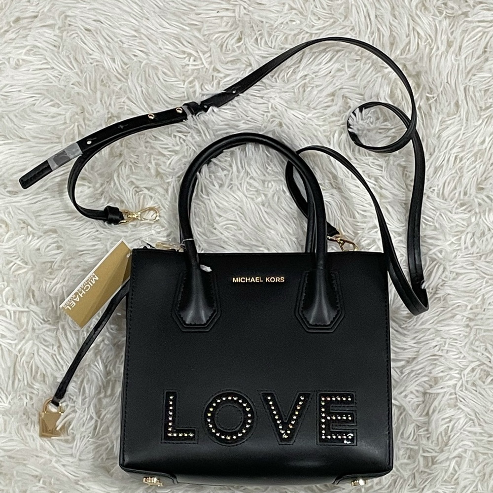Michael Kors LOVE leather messenger bag